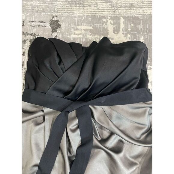 Size 20 White by Vera Wang dress in black & silver with back zipper and belt. - Picture 7 of 11